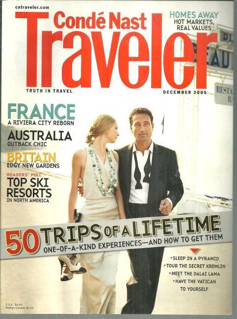 Conde Nast Traveler Magazine December 2005 50 Trips of a Lifetime on the Cover