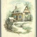 Victorian Trade Card for North Star Tea Co., with Snowy House Landscape