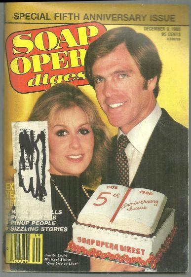 Soap Opera Digest Magazine December 9, 1980 Judith Light and Michael Storm OLTL