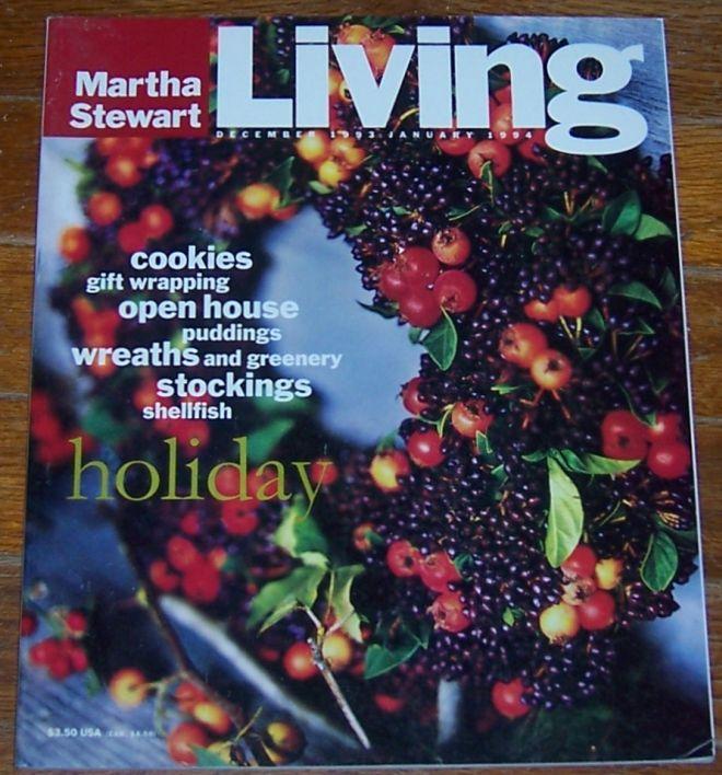Martha Stewart Living December 1993/January 1994 Deck the Walls/Cookies/Pudding
