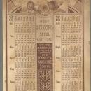 Victorian Trade Card for J. & P. Coats' Best Six Fishing and 1880 Calendar