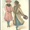 Victorian Trade Card Vienna Roller Mills Flour With Girls Ice Skating