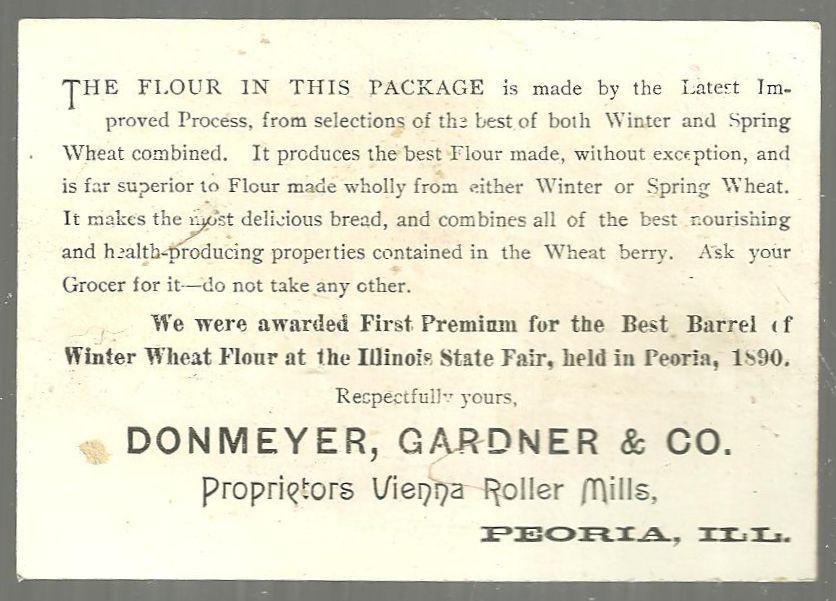 Victorian Trade Card Vienna Roller Mills Flour With Girls Ice Skating