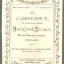 Victorian Trade Card for Colegrove Book Co. Seasons for 1883 Winter