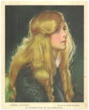 Vintage Picture Sweet Sixteen, Painted by Arnold Mountfort New York Sunday World