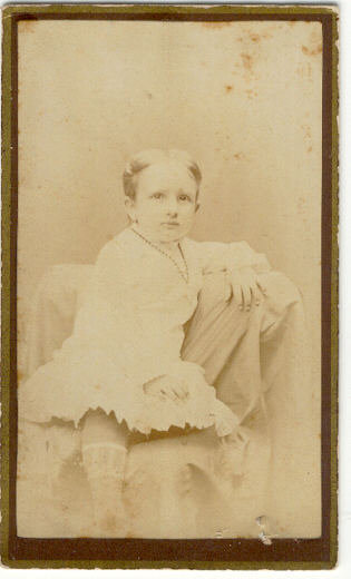 Cabinet Card of Douglas in Chair of Evansville, Indiana