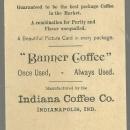 Victorian Trade Card for Banner Coffee With Lovely Girl at Garden Gate
