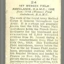 Vintage Player's Cigarette Card with The 1st Wessex Field Ambulance #24