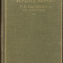 Recollections of Seventy Years Two Volumes by F. B. Of Concord Sanborn 1909 1st