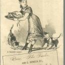 Victorian Trade Card For Reiss The Tailor With Maid Trying to Protect Dinner
