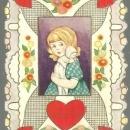 Whitney Made Vintage Valentine Card with Girl and Her Doll To My Valentine
