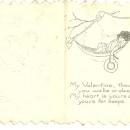 Whitney Made Vintage Valentine Card with Boy and Girl Holding a Duck
