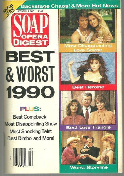Soap Opera Digest Magazine January 8, 1991 Best and Worst of 1990 on Cover