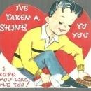 Vintage Valentine with Boy Shining Shoes I've Taken a Shine to You