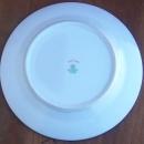 Vintage Meito China Plate With Handpainted Art Deco Design and Blue Background