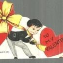Vintage Valentine With Boy and Girl My Heart is Heavy Until You Say Yes