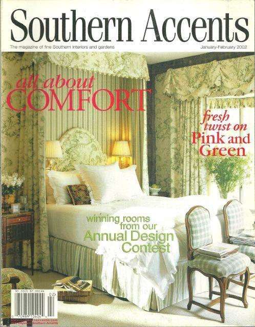 Southern Accents Magazine January-February 2002 All About Comfort on the Cover