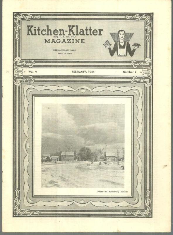 Kitchen Klatter Magazine February 1944 Winter Treasures and Abraham Lincoln