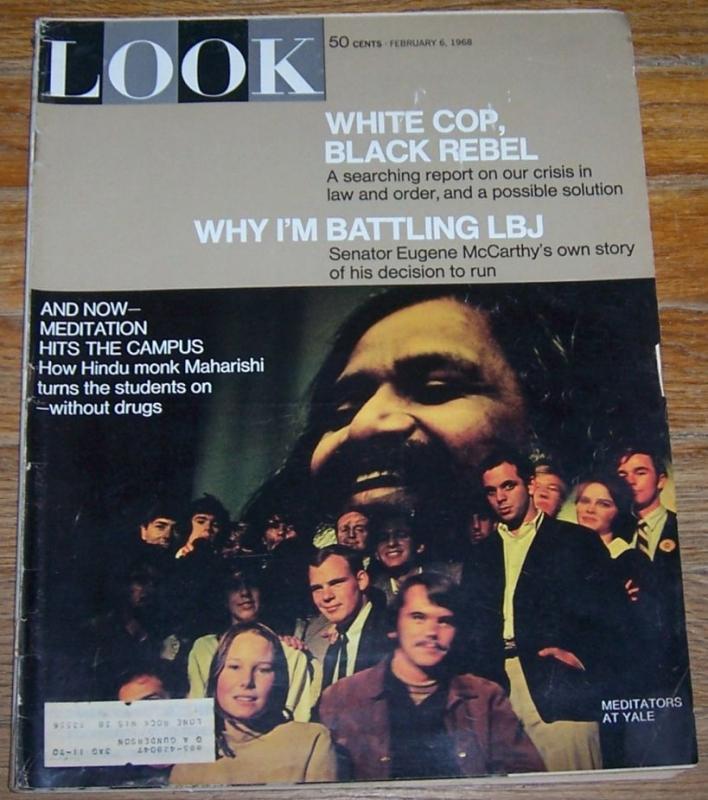 Look Magazine February 6, 1968 Meditaors at Yale on cover/David Hemmings