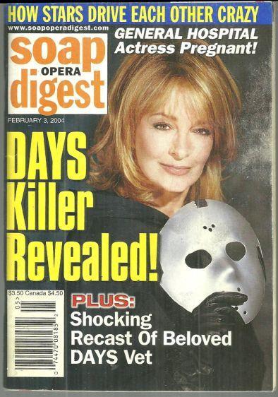 Soap Opera Digest Magazine February 3, 2004 Days Killer Revealed on the Cover