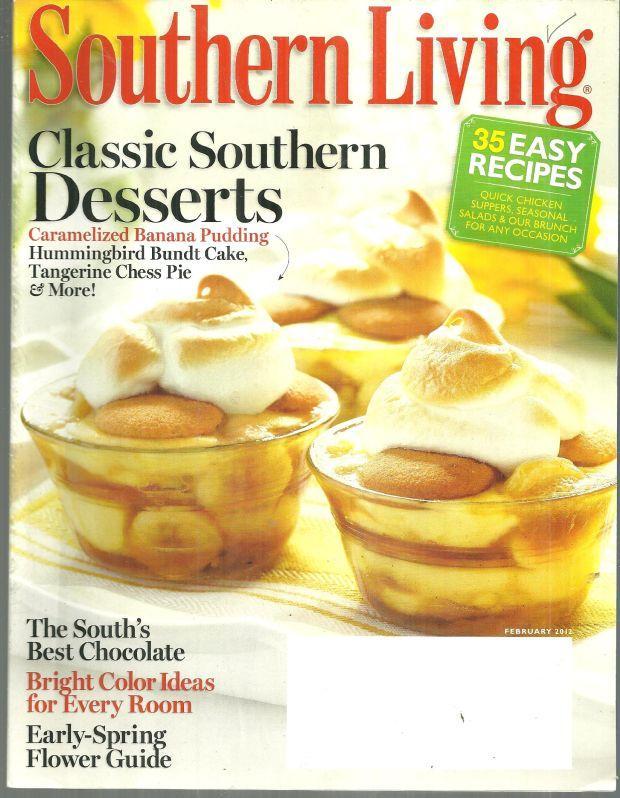 Southern Living Magazine February 2012 Classic Southern Desserts, Florida Keys
