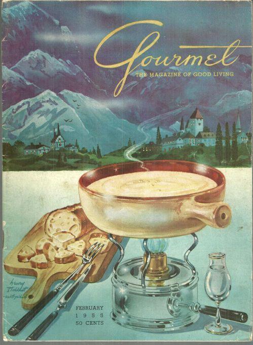 Gourmet Magazine February 1955 Cheese Hors d'Oeurve and Cheeses of the World