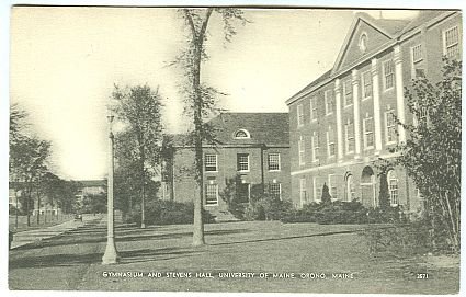Postcard of Gymnasium Stevens Hall, University of Maine