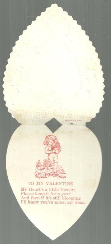 Vintage Heart Shaped Valentine Card with Butterflies A Heart Full of Love