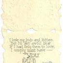 Vintage Valentine Card with Girl and Her Kitty and Pup I Simply Must Have You