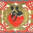 Vintage Valentine Card with Boy and Girl Silhouette To My Valentine