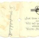 Vintage Valentine Card with Boy and Girl Silhouette To My Valentine