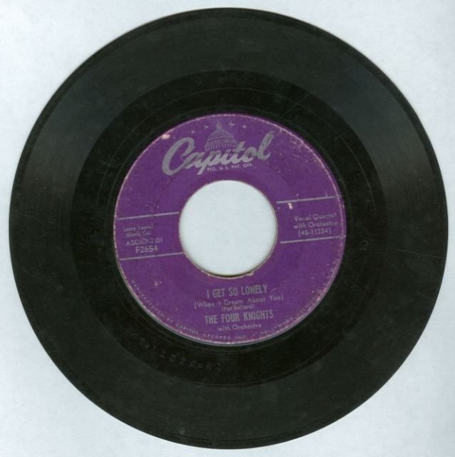 Four Knights Sing I Get So Lonely 45 RPM Record