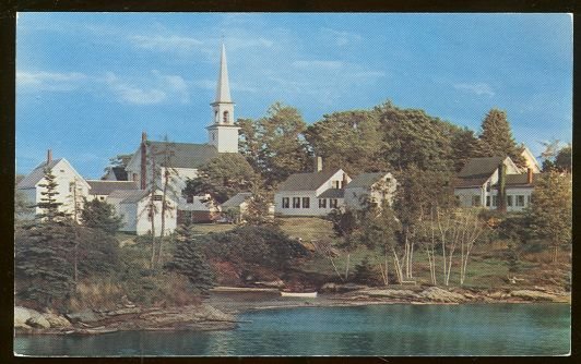 Postcard of The Old Mill Cove Boothbay Area Maine