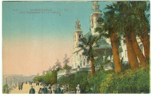 Monte Carlo Les Terrasses Et Le Casino Postcard