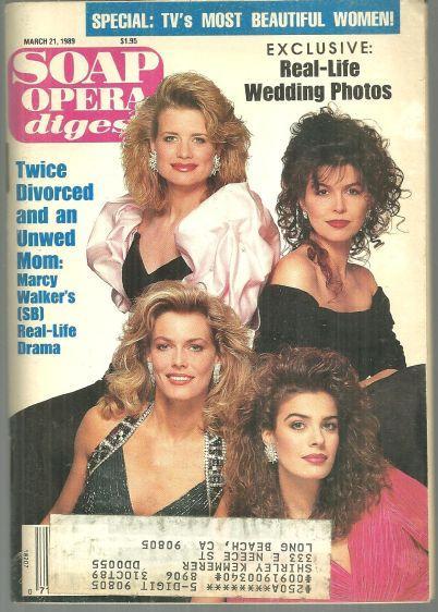 Soap Opera Digest March 21, 1989 TV's Most Beautiful Women on the Cover