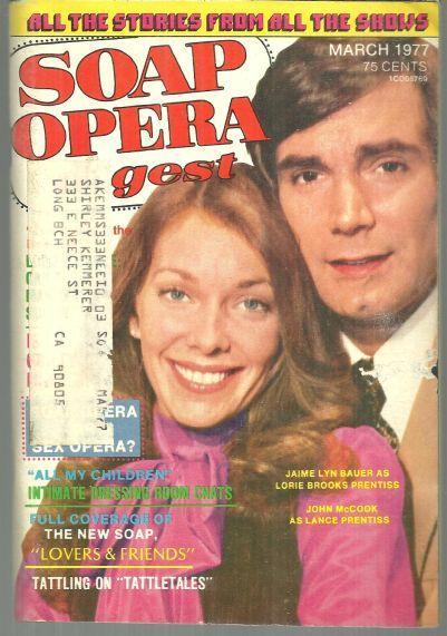 Soap Opera Digest March 1977 Jamie Lyn Bauer and John McCook from YR on Cover