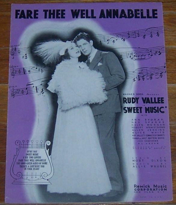 Fare Thee Well Annabelle Rudy Vallee in Sweet Music with Ann Dvorak 1934 Music