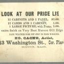 Victorian Trade Card For Ed. Gagne Artist, Boston Our Best Wishes for Thy Easter