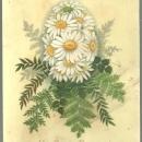 Victorian Easter Card Daisies in Shape of Egg May Love and Peace Reign at Easter