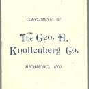 Victorian Trade Card For The Geo. H. Knollenberg Co. Richmond, Indiana Easter
