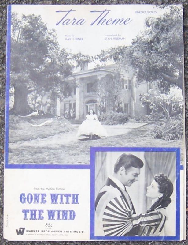 Tara Theme From the Motion Picture Gone With the Wind 1939 Sheet Music