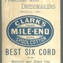 Victorian Trade Card for Clark's Mile End Spool Cotton with the Lark