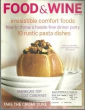 Food and Wine Magazine March 2001 Crispy Recipes/Jean-Georges in Paradise/Pasta