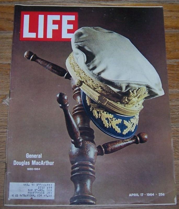Life Magazine April 17, 1964 Memento of General Douglas MacArthur on Cover