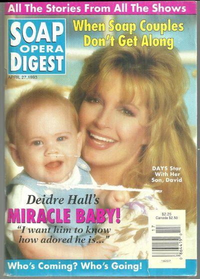 Soap Opera Digest Magazine April 27, 1993 Deidre Hall's Miracle Baby on Cover