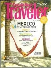Conde Nast Traveler Magazine April 2008 Oaxaca's Zicatela Beach on the Cover