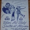 When My Baby Smiles at Me Starring Betty Grable and Dan Dailey 1948 Sheet Music