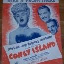 Take It from There Sung by Betty Grable in Coney Island 1942 Sheet Music