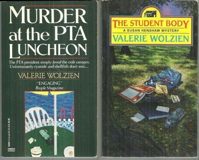 Lot of Two Susan Henshaw Mysteries by Valerie Wolzien PTA Luncheon/Student Body