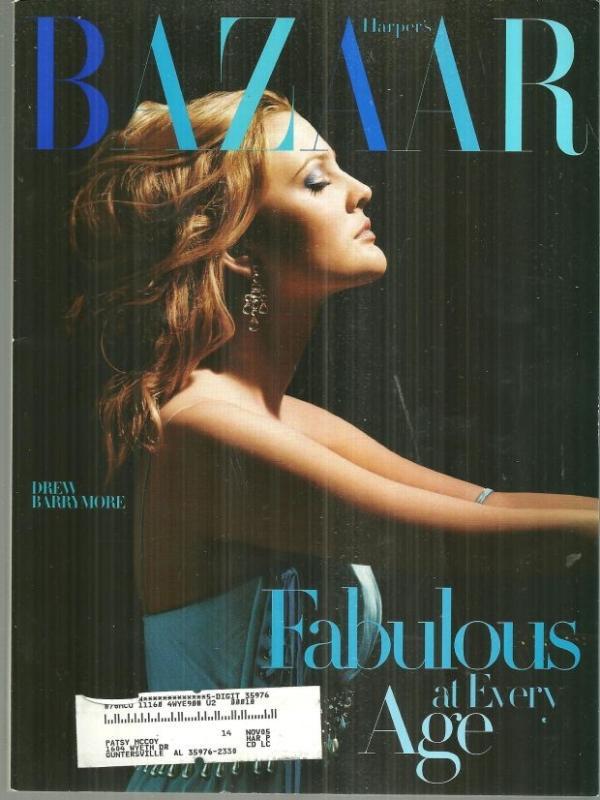 Harper's Bazaar Magazine April 2004 Drew Barrymore On Cover/Lauren Bacall